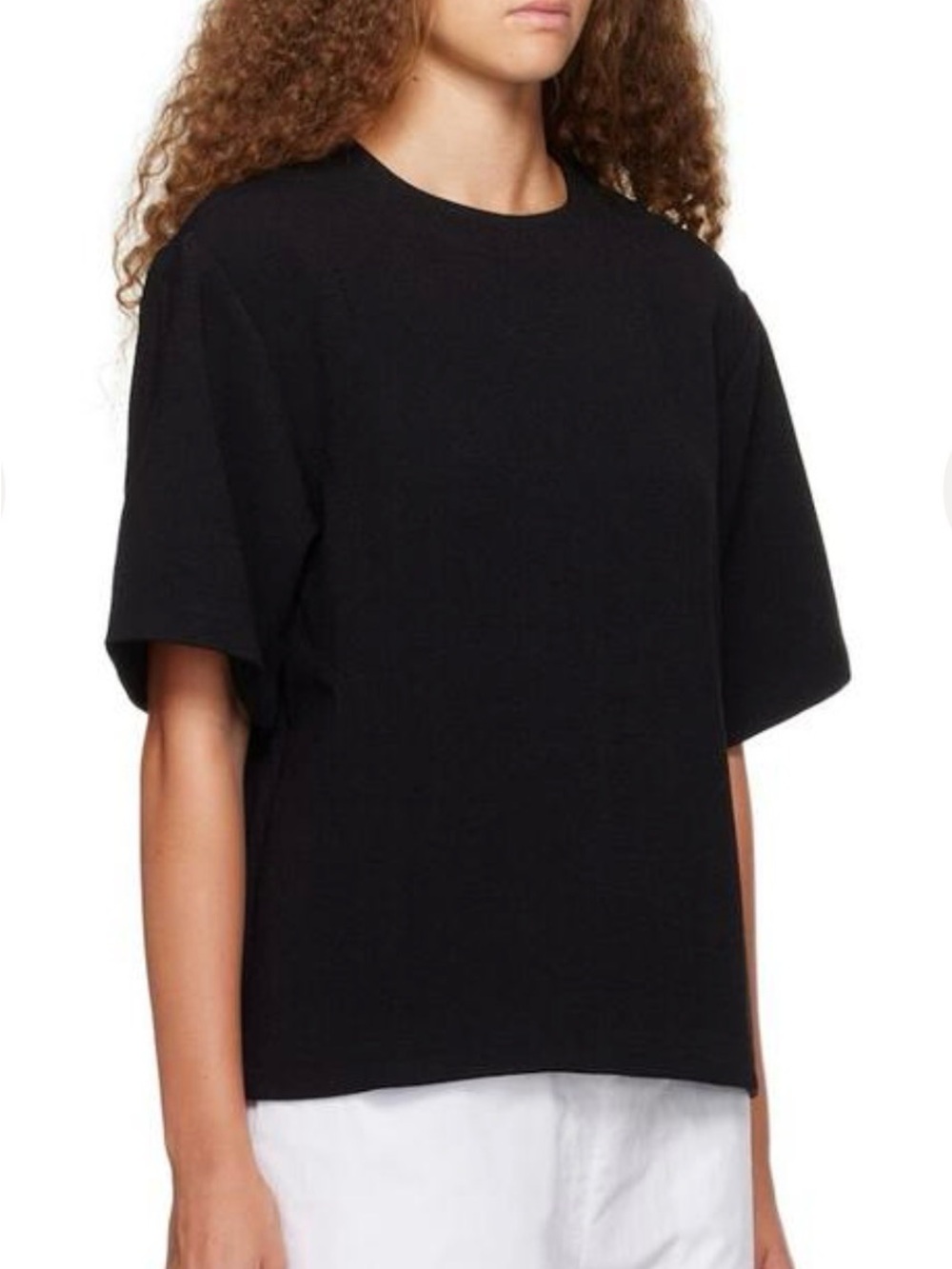 Anine Bing Maddie Black Crewneck Back-Zip Top